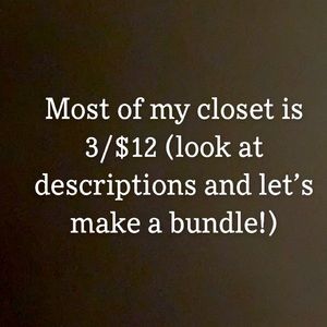 Let’s make a deal! 3 items for $12 (check descriptions)